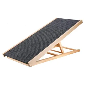 Adjustable Portable Wooden Dog Ramp- Polished Finish- Floofi