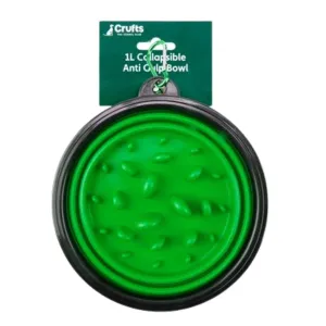 Crufts Collapsible Anti-Gulp Travel Pet Bowl - 1L