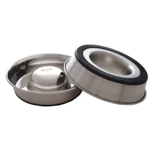 Dogit Stainless Steel Bowl, Non Skid, Slow Feeder Bowl