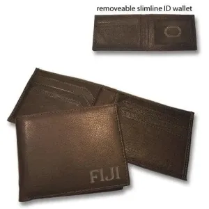 FIJI Brown Bi-Fold Greek Letter Wallet