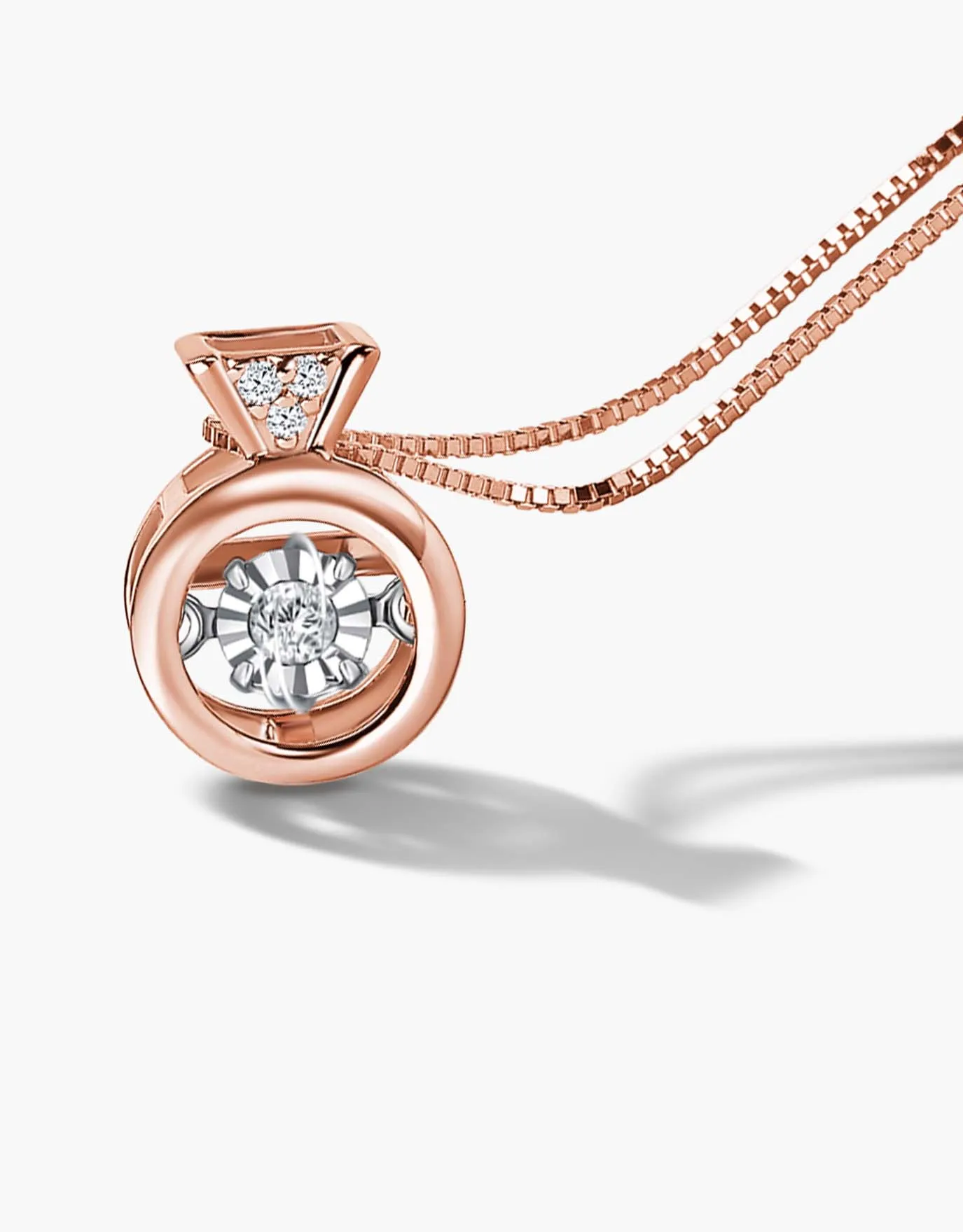 LVC Charmes Dazzling Mini Ring Diamond Pendant