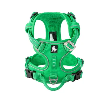 No Pull Dog Harness with Reflectors, Handle, Nylon - Green S