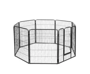 Pet 8 Panel Portable Pet Playpen Crate Enclosure 100cm