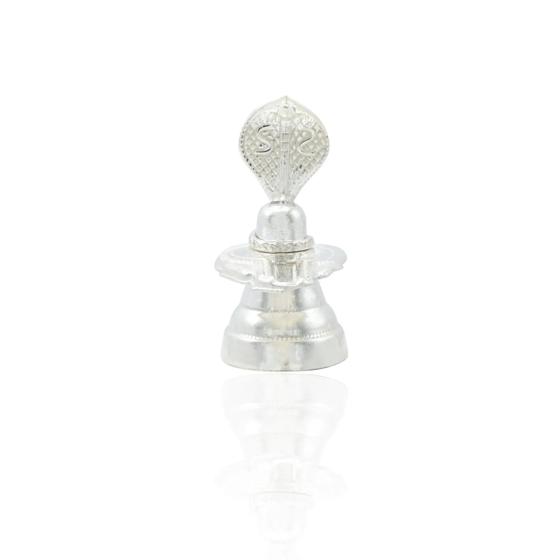 Silver Blessed Shivling With Sheshnag Murti
