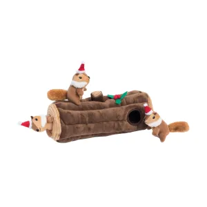 Zippy Paws Yule Log Burrow Dog Toy